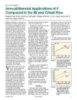 Annual/Biennial Applications of P Compared in No-till and Chisel Plow
