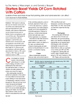 Starters Boost Yields Of Corn Rotated With Cotton