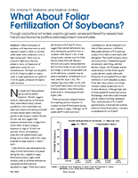 What About Foliar Fertilization Of Soybeans?