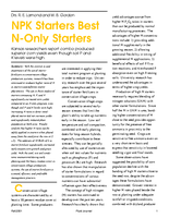 NPK Starters Best N-Only Starters