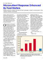 Micronutrient Response Enhanced By Fluid Starters