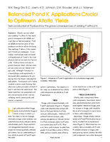 Balanced P and K Applications Crucial to Optimum Alfalfa Yields