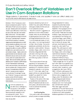Don’t Overlook Effect of Variables on P Use in Corn-Soybean Rotations