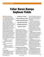 Foliar Boron Bumps Soybean Yields