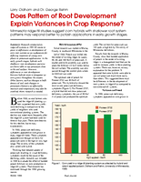 Does Pattern of Root Development Explain Variances in Crop Response?