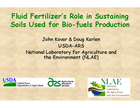 Fluid Fertilizer’s Role in Sustaining Soils Used for Bio-fuels Production