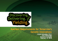 Nutrient Requirements For Tomorrow’s Genetic Innovations