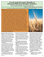 A Look at the Economic Beneﬁts of Enhanced Efﬁciency Nitrogen Fertilizers