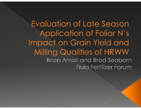 Evaluation of Late Season Application of Foliar N’s Impact on Grain
