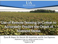 Use of Remote Sensing in Cotton to Accurately Predict the Onset of Nutrient Stress