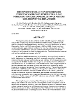 Site specific Evaluation of Enhanced Effciency Nitrogen Fertilizers: Leaf Nitrogen, Sensors and Reflectance Meter and Soul Properties, 2007 and 2008