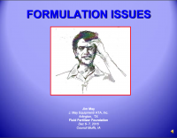 Formulation Issues