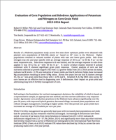 Evaluation of Corn Population and Sidedress Applications of Potassium and Nitrogen on Corn Grain Yield 2015-2016 Report